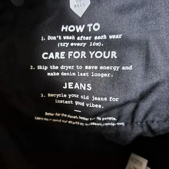 NWT Madewell Kick Out Crop Jeans Mid Rise Flare Leg Black Rinse Wash Size 27 - Picture 16 of 16